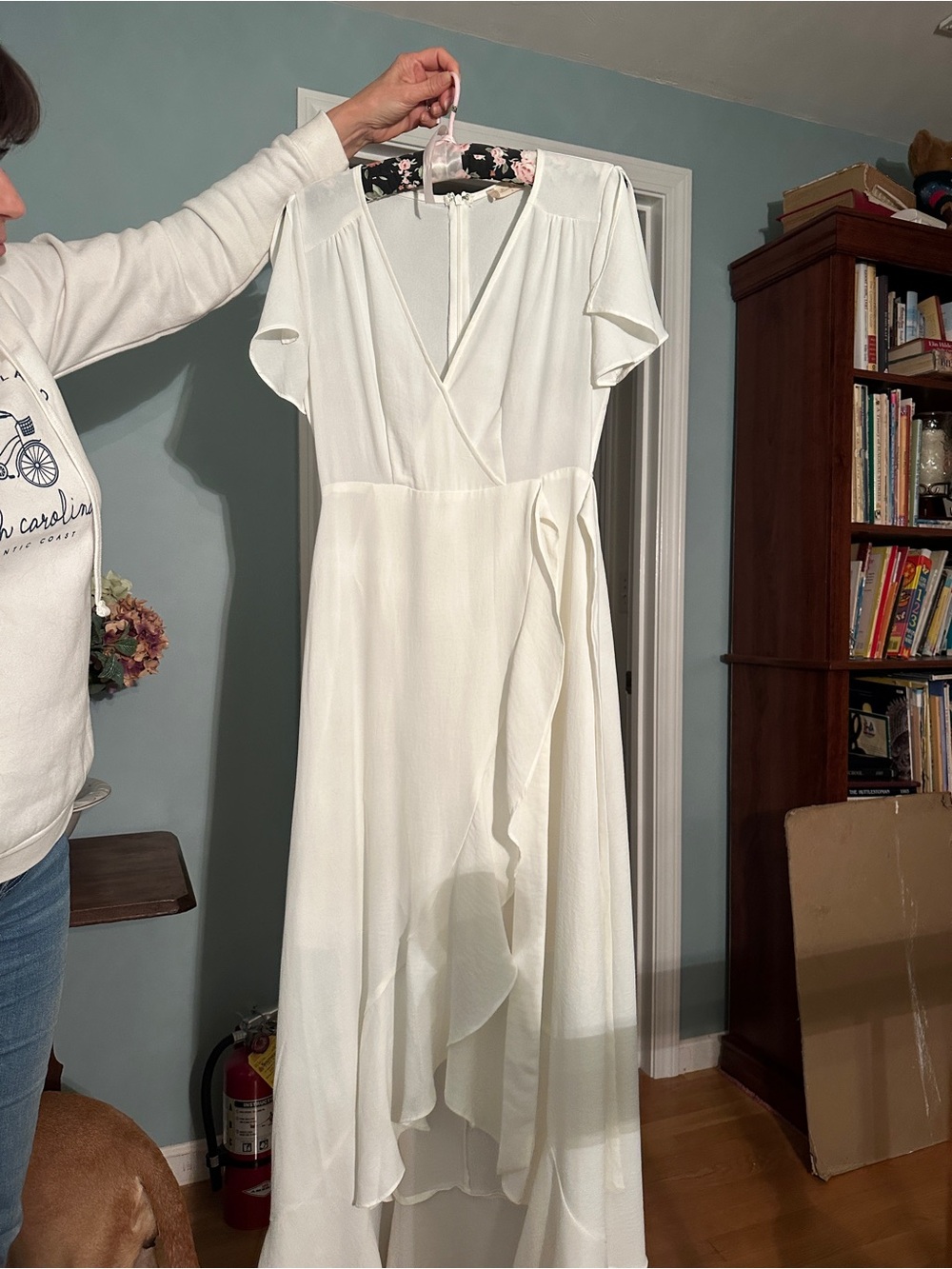 Altar'd State Ivory Wrap Maxi Dress
